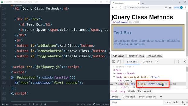jQuery addClass & removeClass Method Tutorial in Hindi / Urdu смотреть онлайн