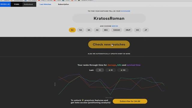 КАК УЗНАТЬ СТАТИСТИКУ ИГРОКА ЗА МАТЧ В PUBG смотреть онлайн