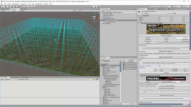 Multi-tiled streaming terrain with Vegetation Studio Pro baked vegetation in Unity 2018.2 смотреть онлайн