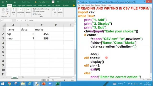 Python Tutorials || How to read CSV file in Python || Python CSV Module || File Handling || Part-7 смотреть онлайн