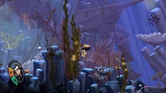 Song of the Deep - Undying Caves: Old Statue Head Puzzles, Barrier Ambush Combat Gameplay PS4 смотреть онлайн