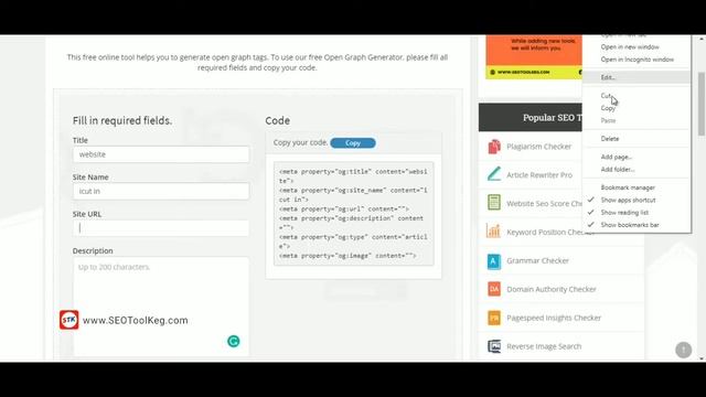 How To Generate Open Graph Meta Tags | SEO Tool Keg смотреть онлайн