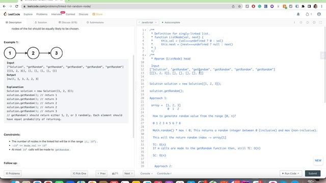 382. Linked List Random Node | Recorded live while solving it #dailyleetcodechallenge смотреть онлайн