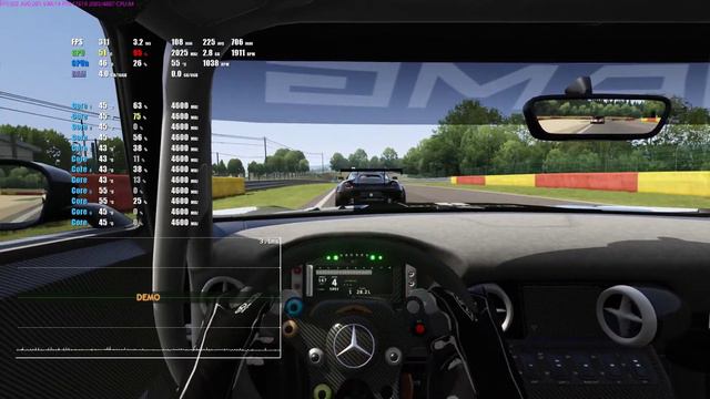 Intel Core i7-8700K@4600 + 16GB@3200 + GTX 1080ti Assetto Corsa 1920*1080 мах настройки смотреть онлайн