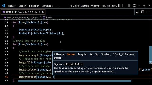 PHP Exemple 10 8 Fonction de création d'un histogramme dynamique смотреть онлайн