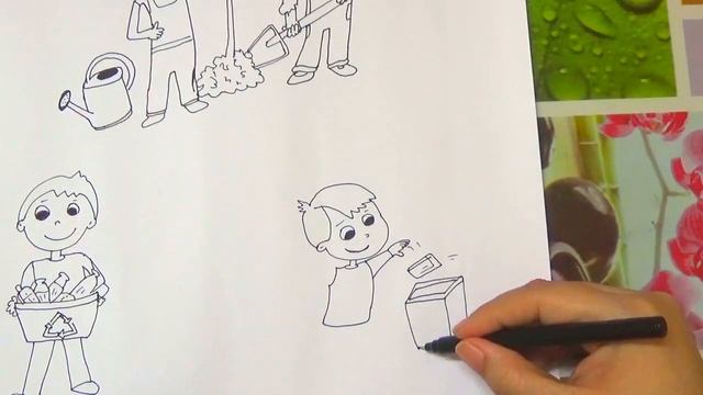 DRAW HOW TO CLEAN OUR "ENVIRONMENT" AND "EARTH" FOR KIDS LEARNING смотреть онлайн