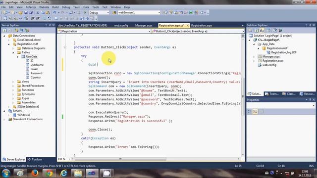 ASP NET Tutorial 5 How to Create a Login website Creating Unique Identifiers GUID for each user смотреть онлайн
