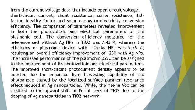 Efficiency Enhancement in Plasmonic Dye Sensitized Solar Cell Employing High Performance TiO2 Photo смотреть онлайн