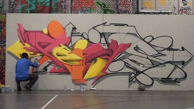freestyle graffiti piece #11 - Pensil 2018 wildstyle смотреть онлайн