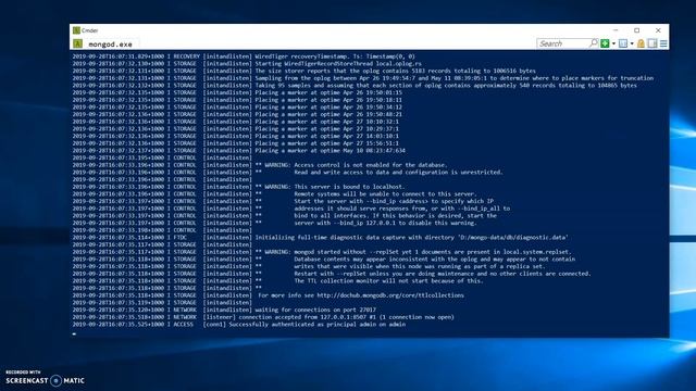 Start Mongodb on localhost смотреть онлайн