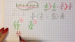 Сравнение дробей с разными знаменателями Математика 5 класс Дорофеев