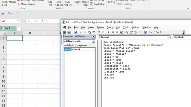 excel vba with statement смотреть онлайн