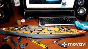 модель корабля Бисмарк 1/350