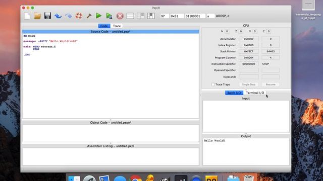Pep8 Assembly - How to output strings смотреть онлайн