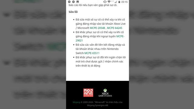 ? Minecraft PE 1.16.0.68 Beta, Xbox Live, Fix Lỗi?