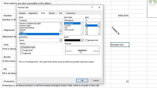 Cell formatting in Excel | Different options in the Cell formatting menu смотреть онлайн