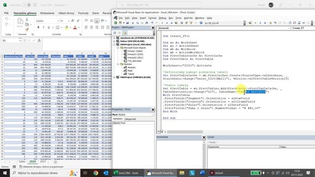 VBA - Tworzenie tabeli przestawnej смотреть онлайн