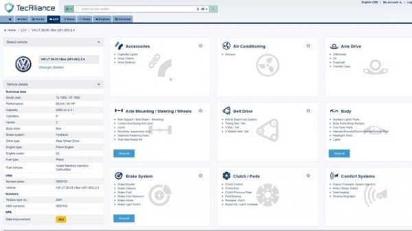 Tutorial -  Country code search & VIN search | TecDoc Catalogue
