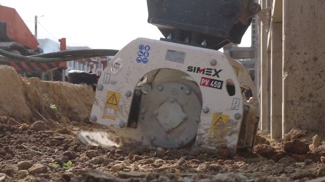 Виброплита на экскаватор погрузчик вибротрамбовка Simex PV450 смотреть онлайн