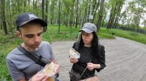 МУКБАНГ С ВАРЕЙ / ШАУРМА НА ПРИРОДЕ / КУРИЦА И СВИНИНА / FAST FOOD / EATING Mukbang / ASMR АСМР