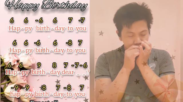 Happy Birthday Song - Harmonica Cover With Tabs (diatonic Key Of C)