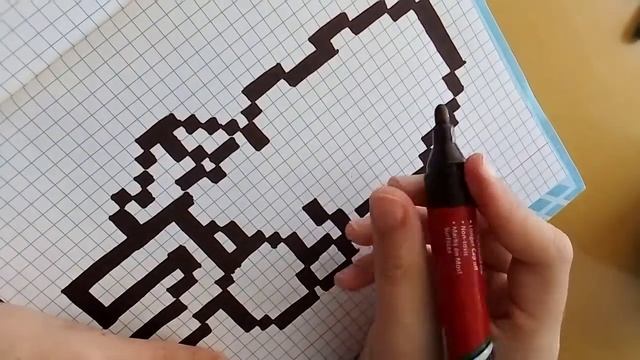 Как нарисовать по клеточкам Белль из игры BRAWL STARS. смотреть онлайн