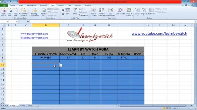 How to do Data Validation in Excel by Saurabh Kumar (Hindi / Urdu) смотреть онлайн