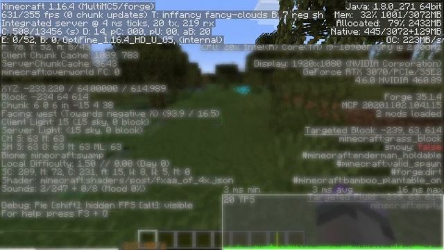 Minecraft Fast Chunk Loading with Optifine and JVM Tweaks смотреть онлайн