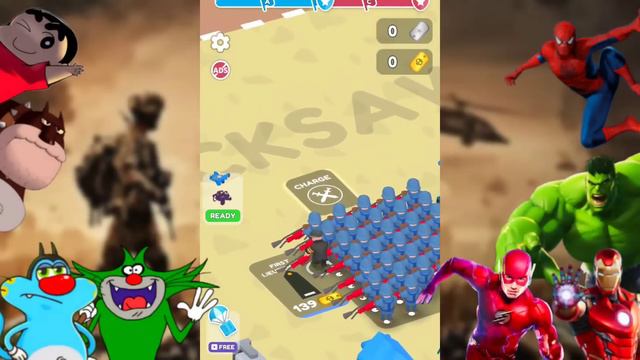 Oggy And Jack Challenge Avengers Team in Army Commander Game 😂 Oggy Game part-6 смотреть онлайн