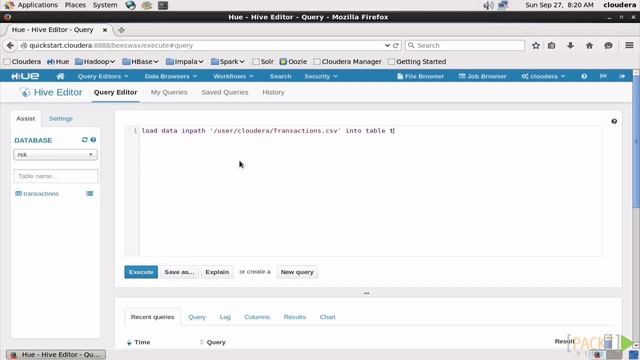 Learning Hadoop 2: Importing Data from HDFS into Hive | packtpub.com смотреть онлайн
