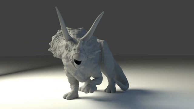Blender Triceratops Sculpture (Cycles render) смотреть онлайн