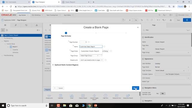 Create Classic Report in Oracle APEX 18.1 || 5.1 || Lower version смотреть онлайн