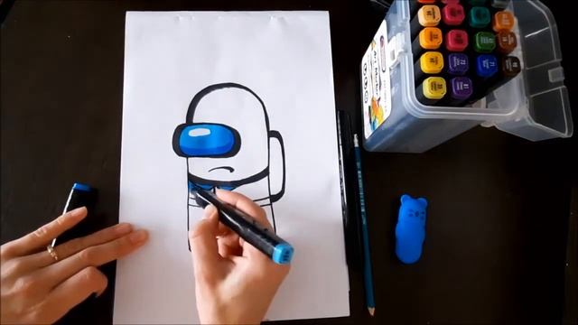 How to Draw AMONG US Game Character смотреть онлайн