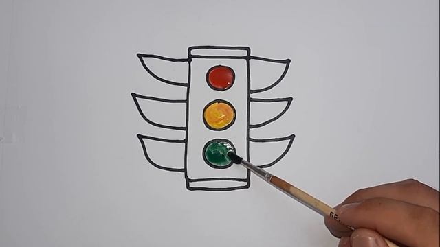 Bolalar uchun svetoforni chizish/Рисуем светофор для детей/How to draw a traffic light смотреть онлайн