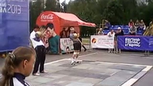 Толчок гири 40 кг за 5 мин. 37 раз. смотреть онлайн