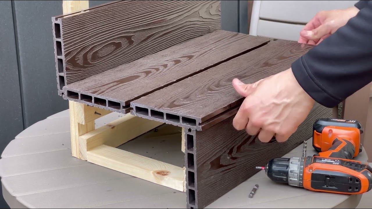 Как сделать ступени из #МПК или #ДПК доски? пошаговая инструкция (процесс сборки) #Лестница #крыльцо смотреть онлайн