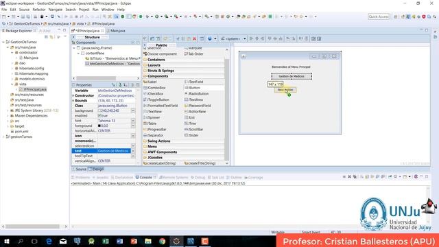 Swing en Eclipse PARTE 1/9 JFrame JDialog JOptionPane JTextFiel JButton JComboBox JTable смотреть онлайн
