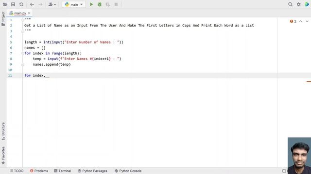 Get a List of Name as an Input From The User And Make The First Letters in Caps And Print Each Word смотреть онлайн