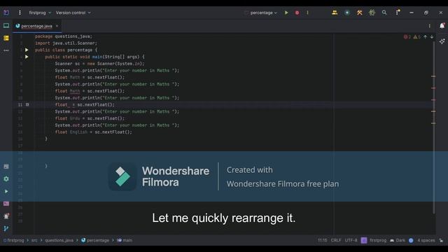 Java Example Program to Print Percentage of 5 Subjects in Float in Boards Exams смотреть онлайн