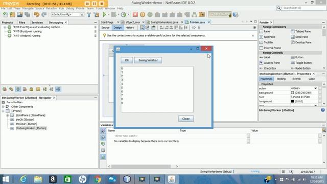 Java SwingWorker Demo смотреть онлайн