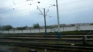 Поезд Киев - Симферополь (через Запорожье), вид из окна поезда. Ukrainian railways
