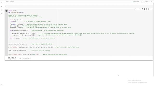 Solving Maximum sub-array problem Using dynamic Programming - Bottom up Technique - Python смотреть онлайн
