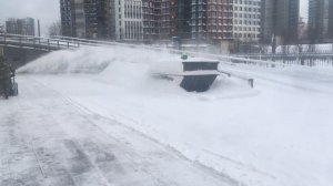 Снегоуборщик PATRIOT PS 911 в работе