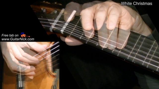 WHITE CHRISTMAS | Easy Guitar Solo/Chords + TAB | GuitarNick.com