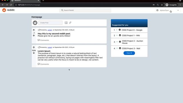 Harvard CS50W Project 4 - Network (2022) // Django + React смотреть онлайн