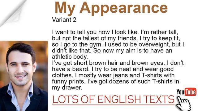 My Appearance | Lots Of English Texts With Audio