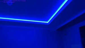 Монтаж светодиодной ленты RGB Двухуровневые потолки из гипсокартона с подсветкой Контроллер rgb