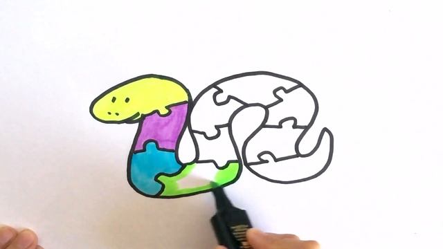 how to draw snake drawing and coloring pages for kids смотреть онлайн