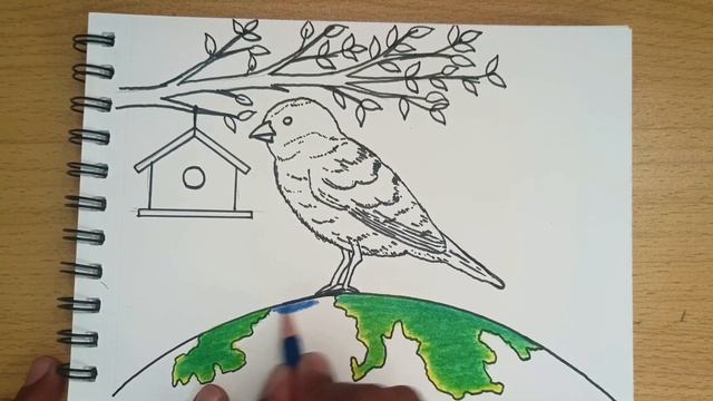 world sparrow day drawing step by step || how to draw sparrow easy || #sparrow #world #birds смотреть онлайн