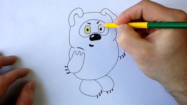 Как нарисовать Винни Пуха карандашом (мультик Винни-Пух идет в гости) - Рисование и раскраска смотреть онлайн